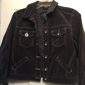 American Eagle Cropped Blue-Gray Jacket